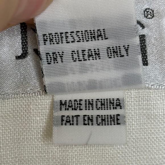 NEW Wms 8 White Linen Blazer Lace Embroidered Formal Elegant Party Easter - Picture 15 of 16